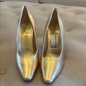 Andrea Carrano Gold Women's Heels